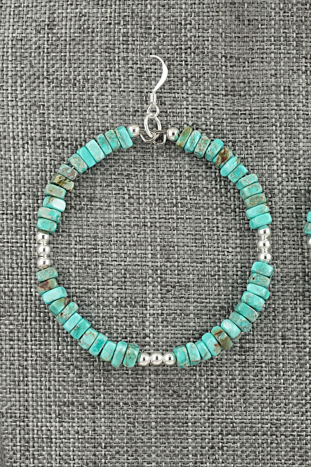 Turquoise & Sterling Silver Earrings - Doreen Jake