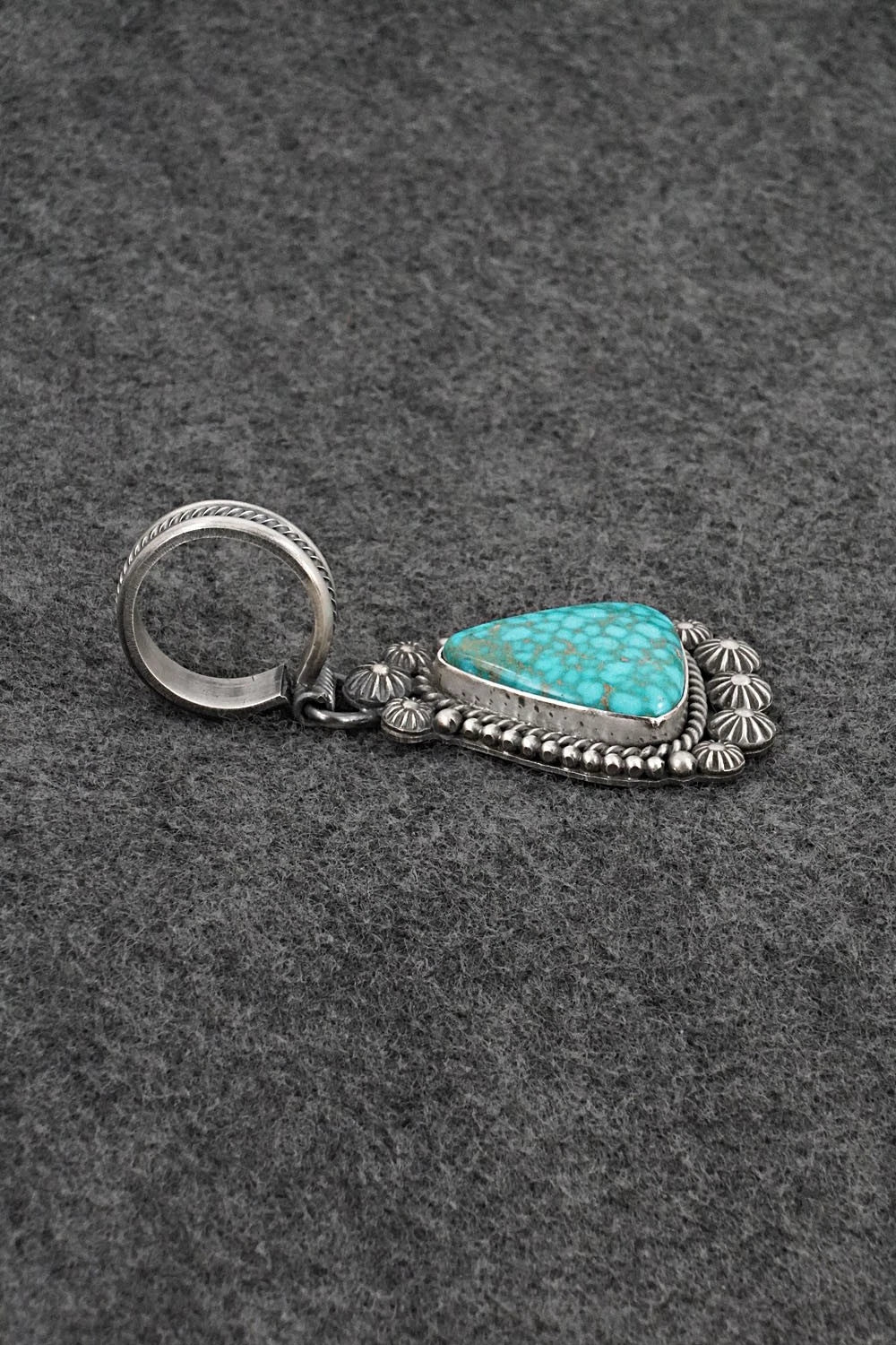 Turquoise & Sterling Silver Pendant - Michael Calladitto