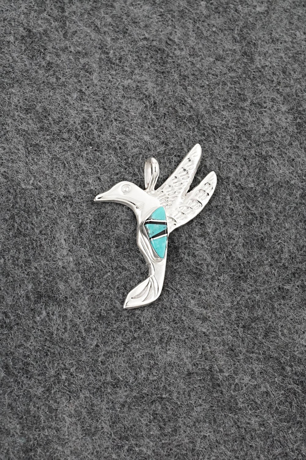 Turquoise & Sterling Silver Pendant - Dorothy Martinez