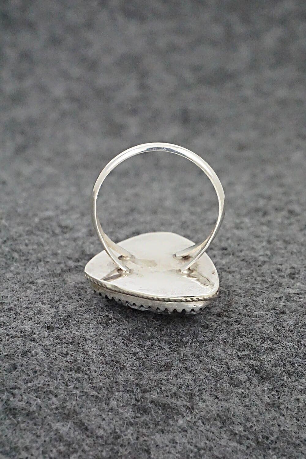 White Buffalo & Sterling Silver Ring - Ernest Hawthorne - Size 7.75