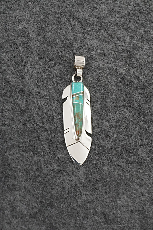 Turquoise & Sterling Silver Pendant - Marilyn Yazzie