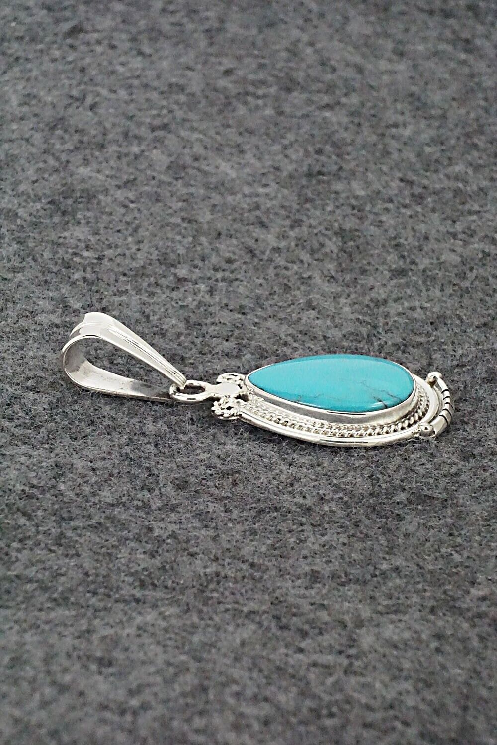 Turquoise & Sterling Silver Pendant - Samuel Yellowhair