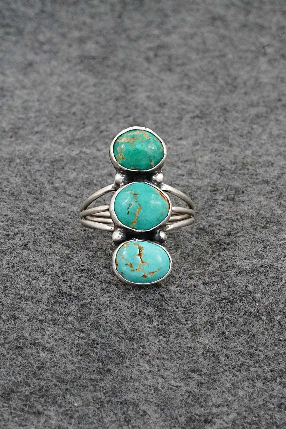 Turquoise & Sterling Silver Ring - Verley Betone - Size 10.5