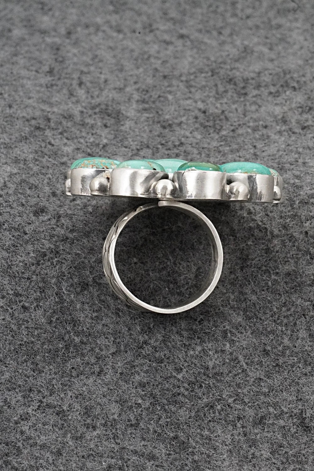 Turquoise & Sterling Silver Ring - Paul Livingston - Size Adjustable