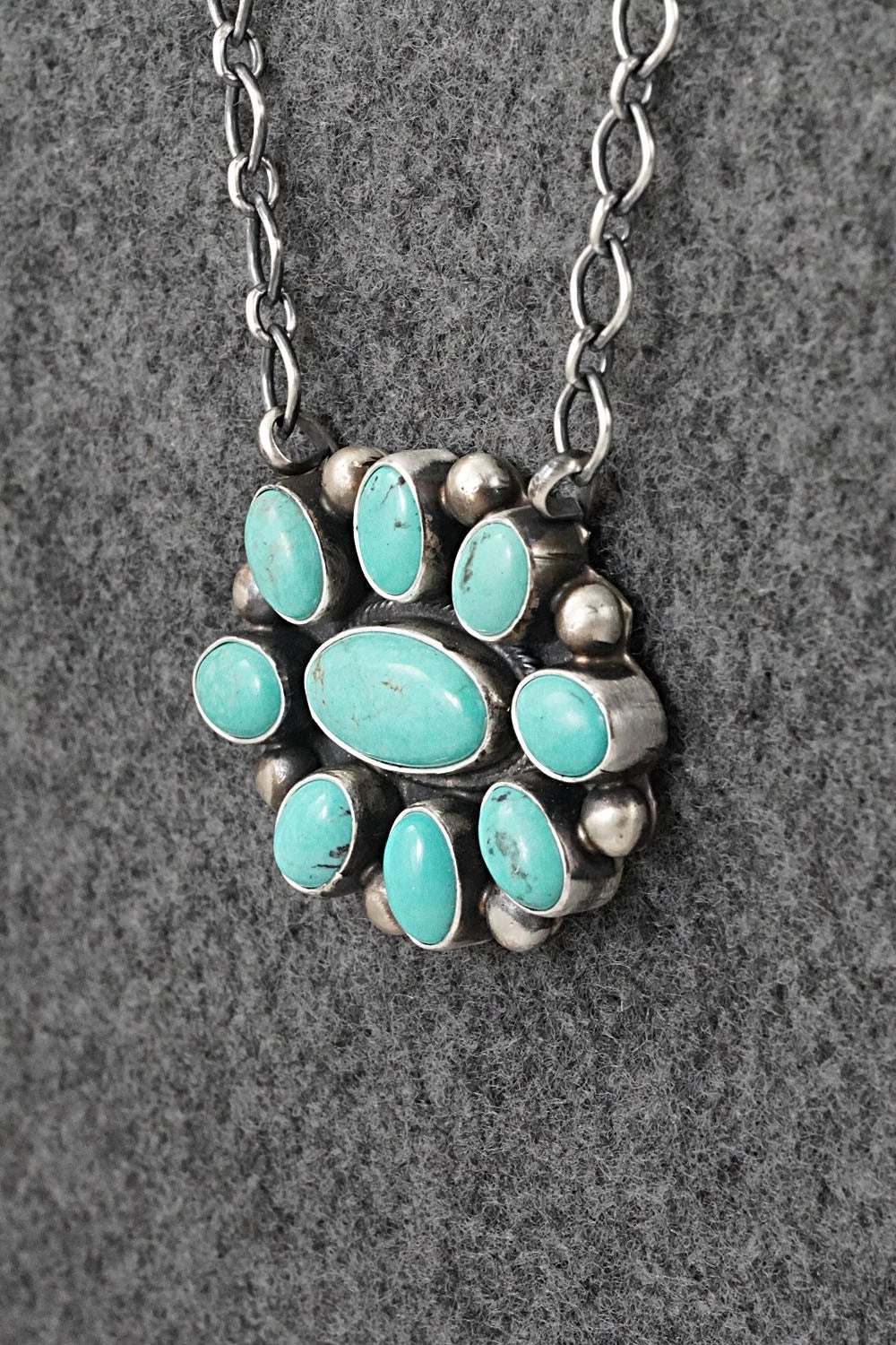 Turquoise & Sterling Silver Necklace - Kathleen Livingston
