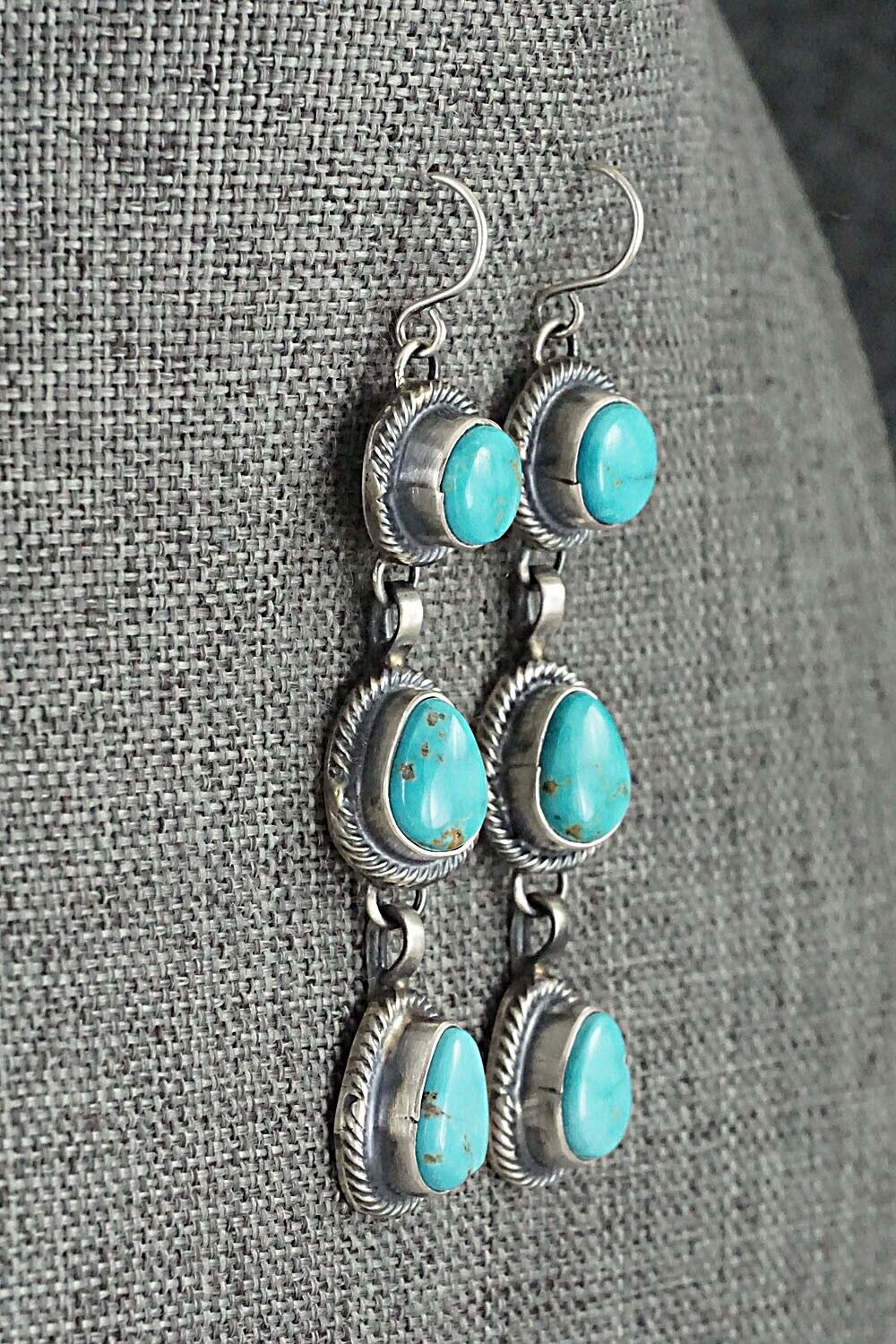 Turquoise & Sterling Silver Squash Blossom Set - Thomas Francisco