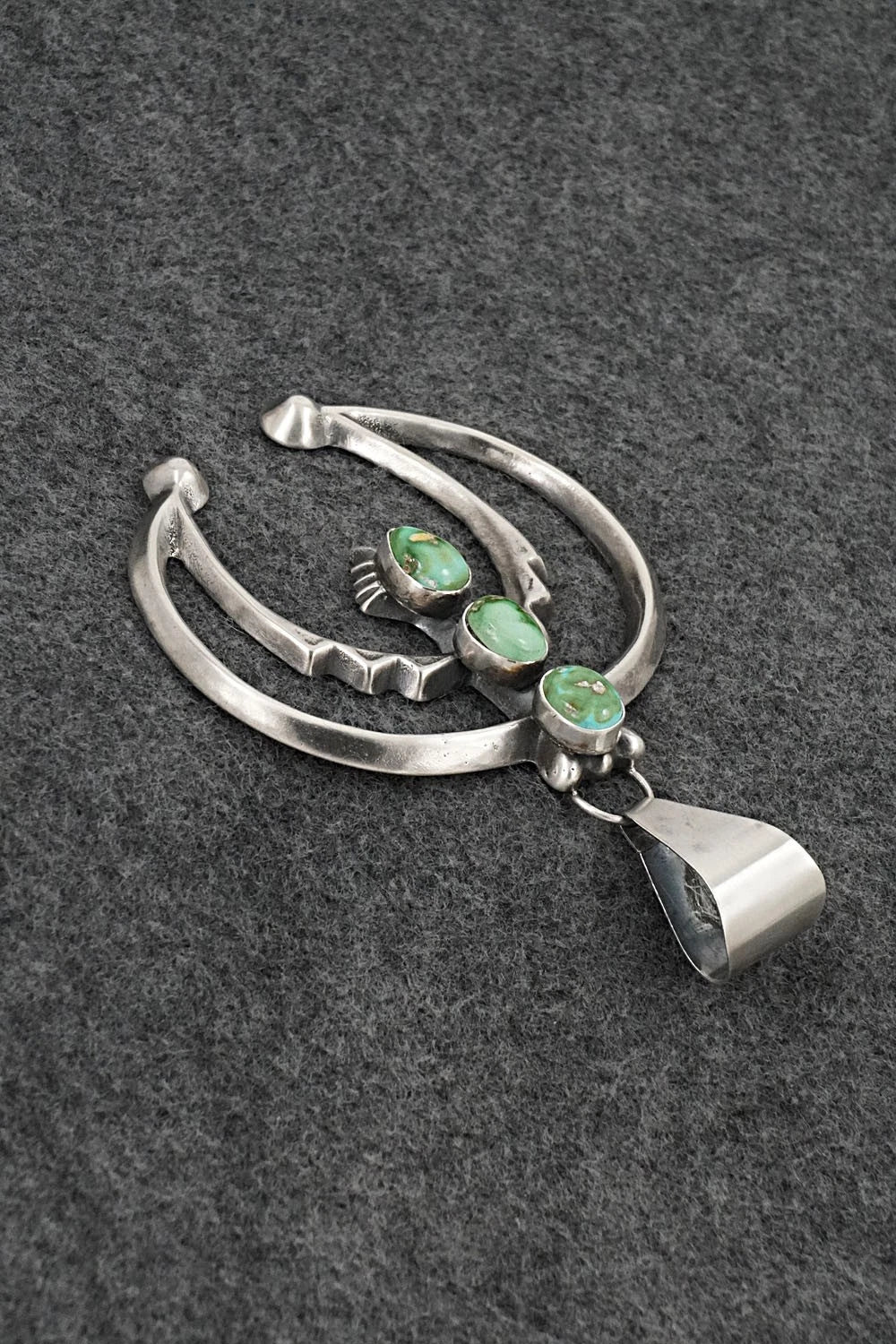 Turquoise & Sterling Silver Pendant - Eugene Gruber