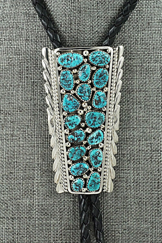 Turquoise & Sterling Silver Bolo Tie - Martin Muskett