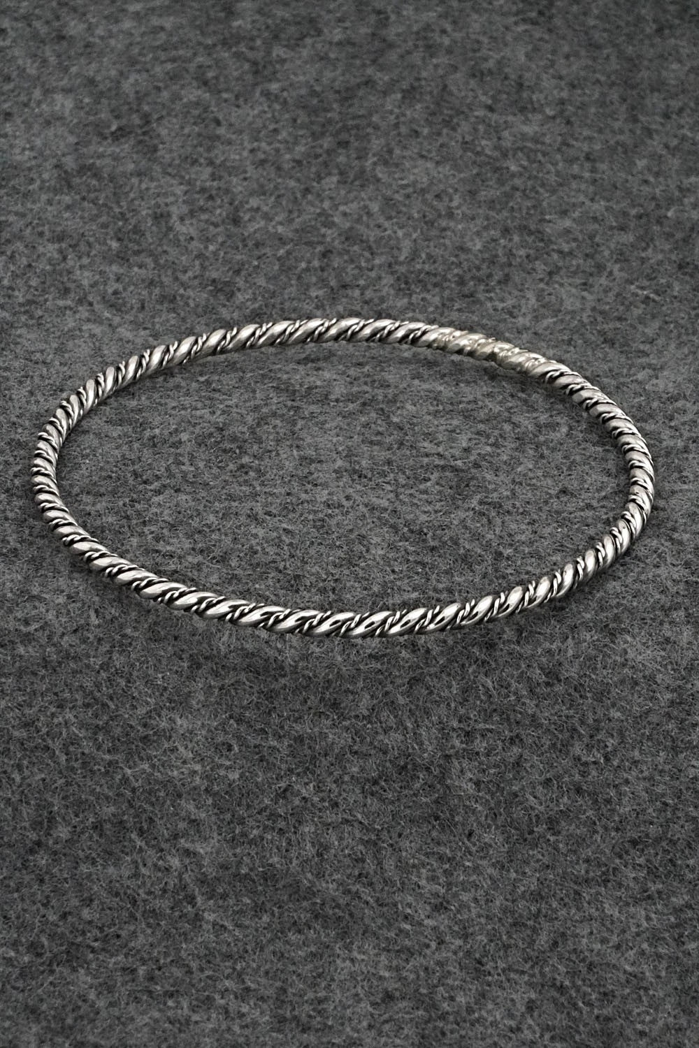 Sterling Silver Bangle Bracelet - Elaine Tahe