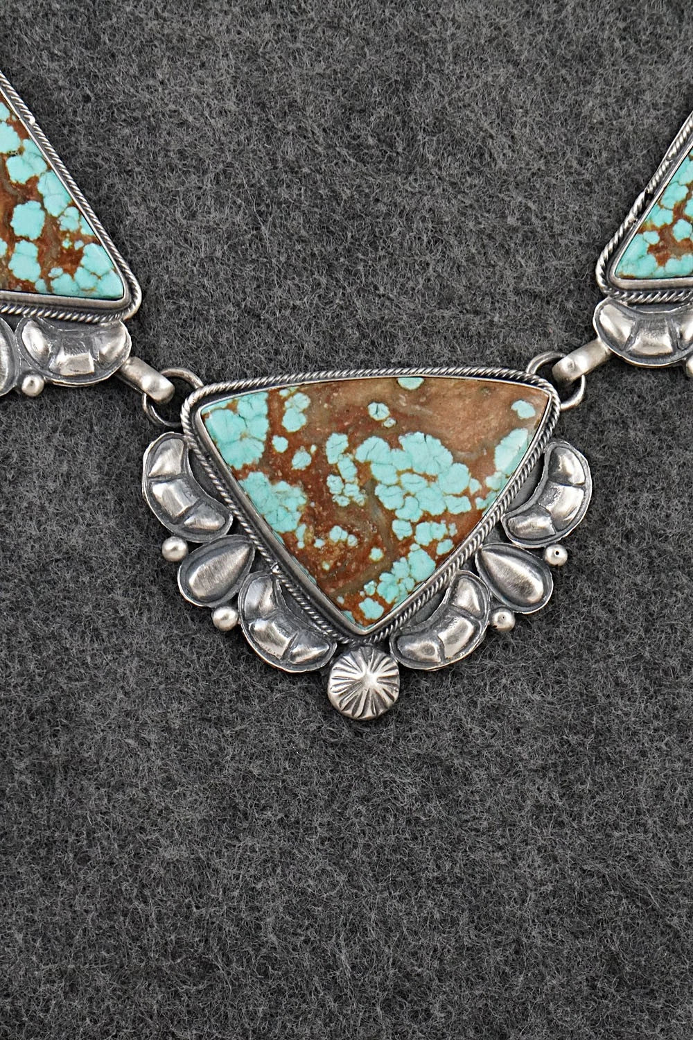 Turquoise & Sterling Silver Necklace and Earrings Set - Paul Livingston