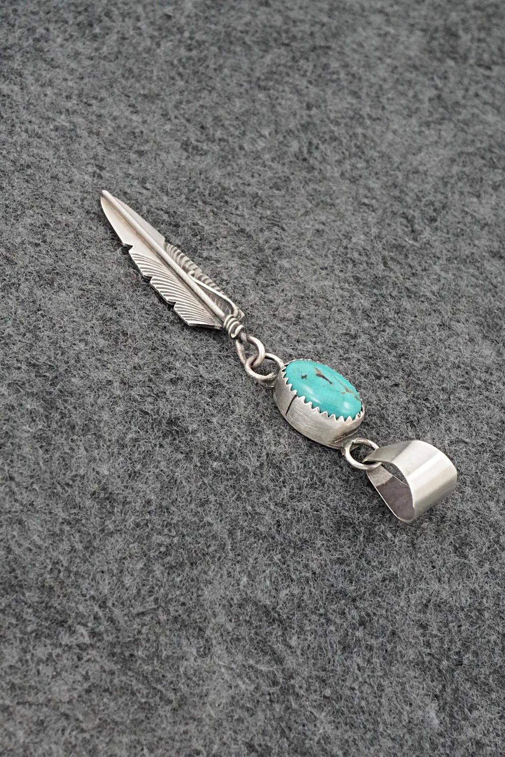 Turquoise & Sterling Silver Pendant - Chris Charley