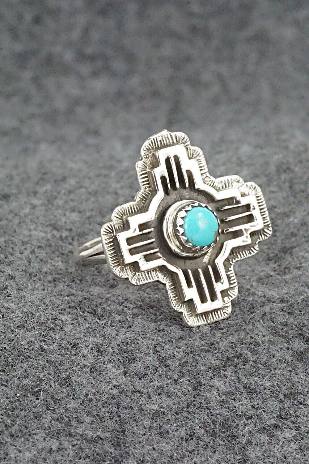 Turquoise and Sterling Silver Ring - Letricia Largo - Size 9