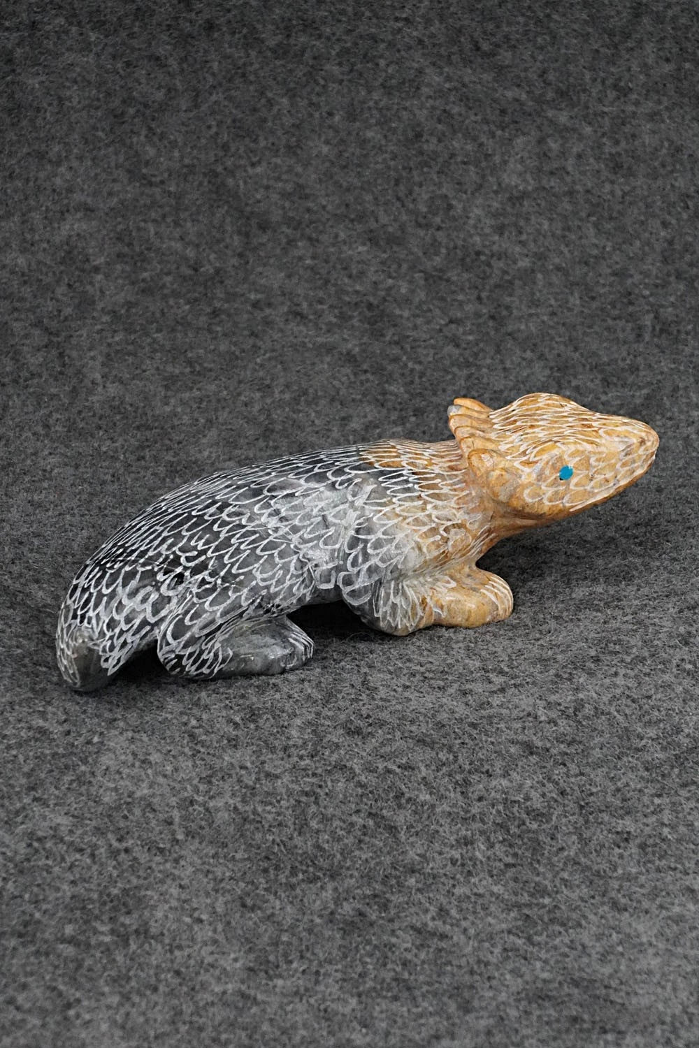 Horned Toad Zuni Fetish Carving - Nelson Yatsattie