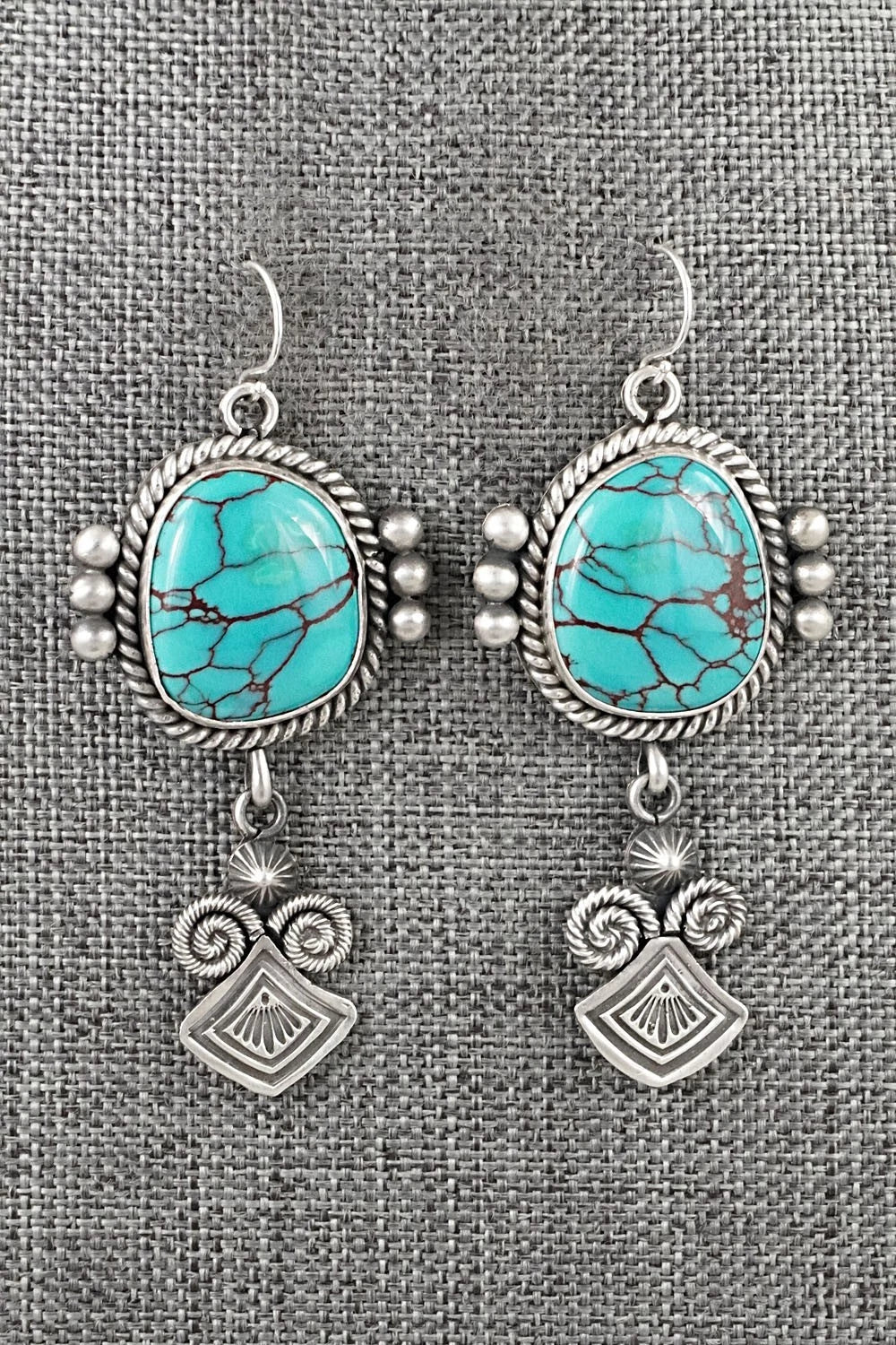 Turquoise & Sterling Silver Earrings - Michael Calladitto