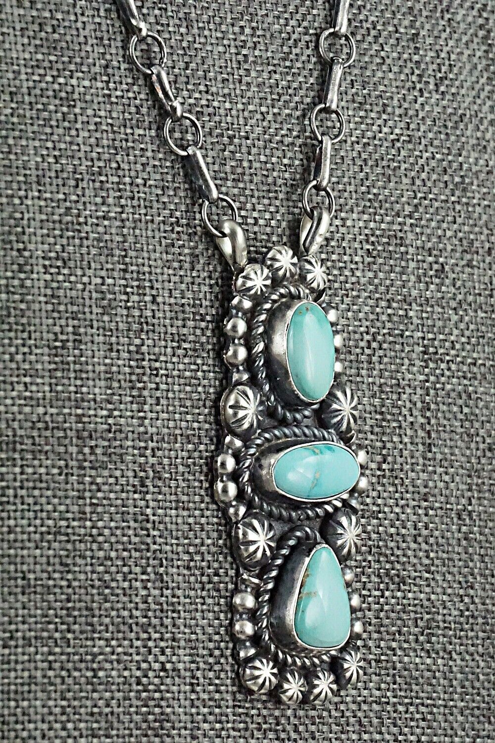 Turquoise & Sterling Silver Necklace - Jeff James