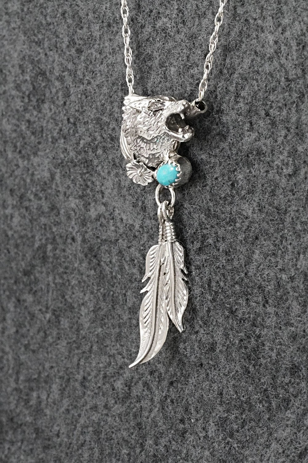 Turquoise & Sterling Silver Necklace - Genevieve Francisco