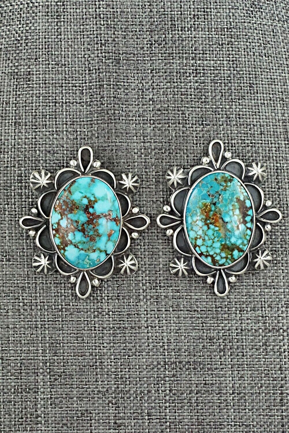 Turquoise & Sterling Silver Necklace and Earrings Set - Bob Becenti