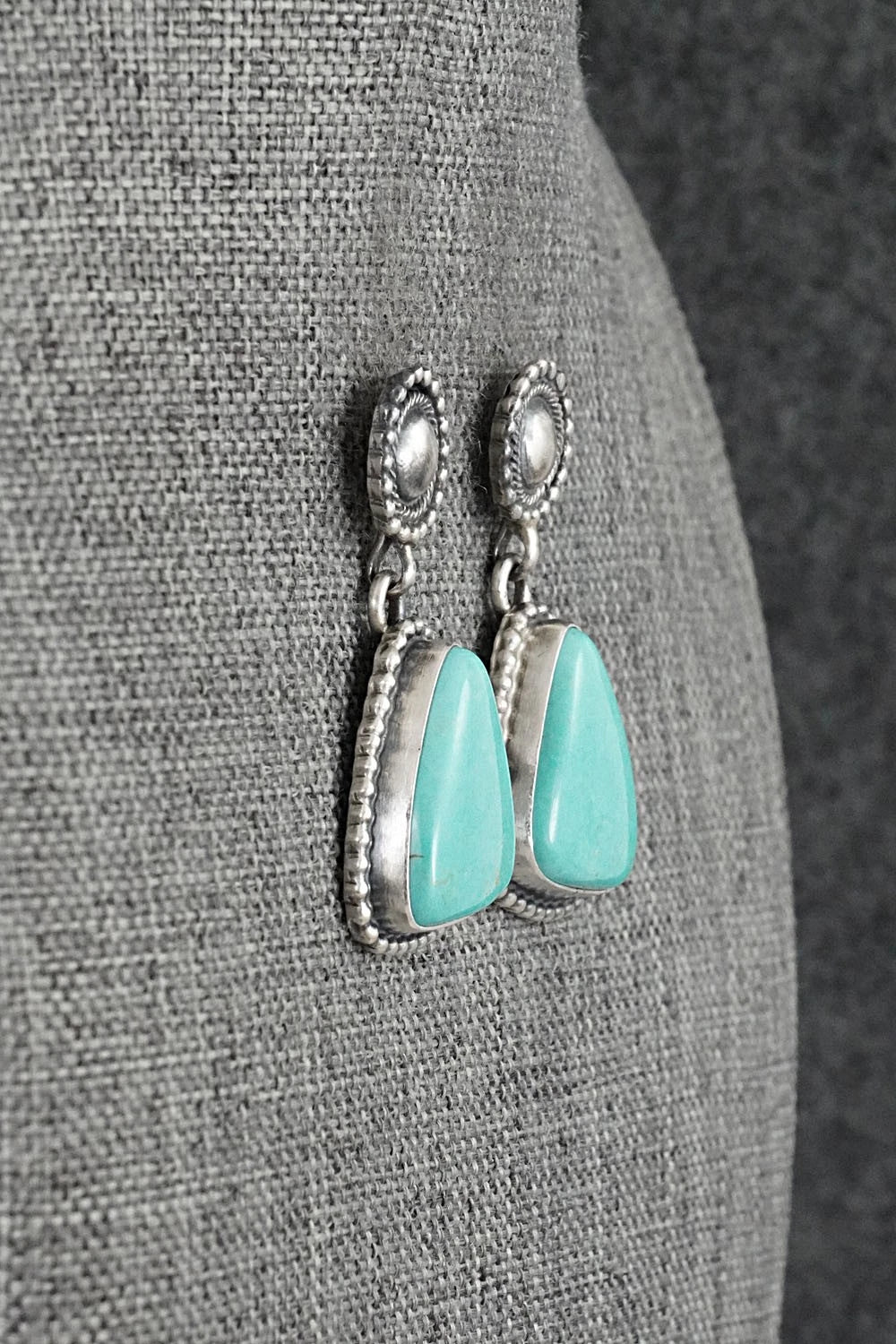 Turquoise & Sterling Silver Earrings - Darrin Livingston