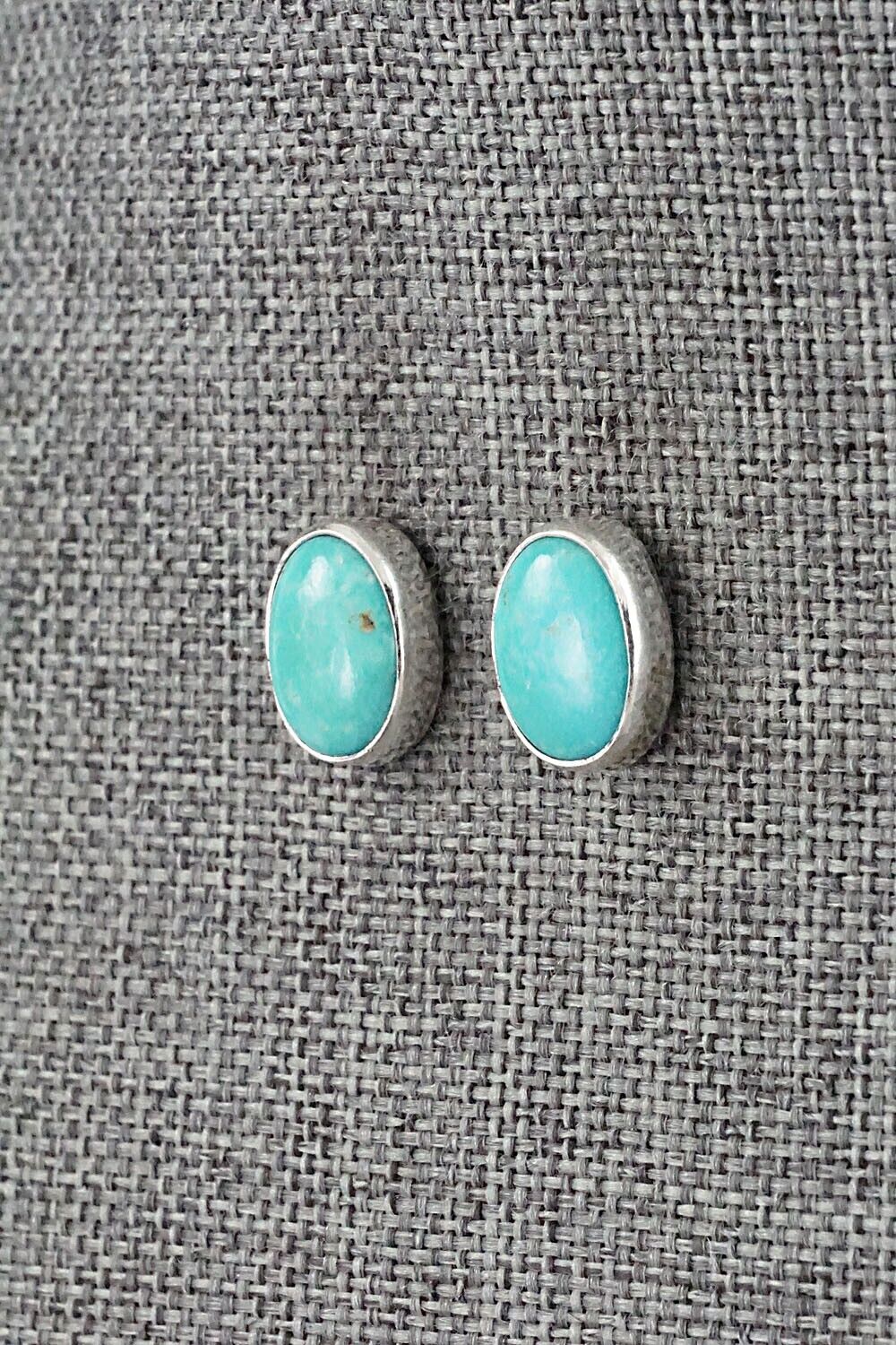 Turquoise & Sterling Silver Earrings - Marco Begaye