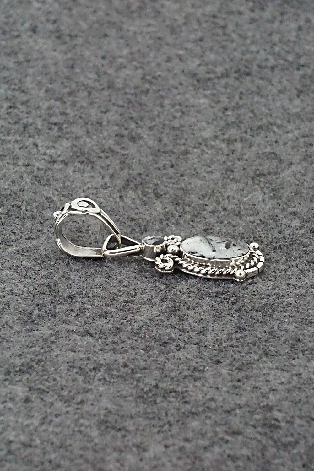 White Buffalo & Sterling Silver Pendant - Franklin Johnson
