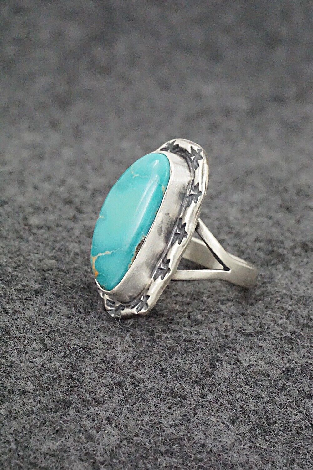 Turquoise & Sterling Silver Ring - Randy Boyd - Size 6.75