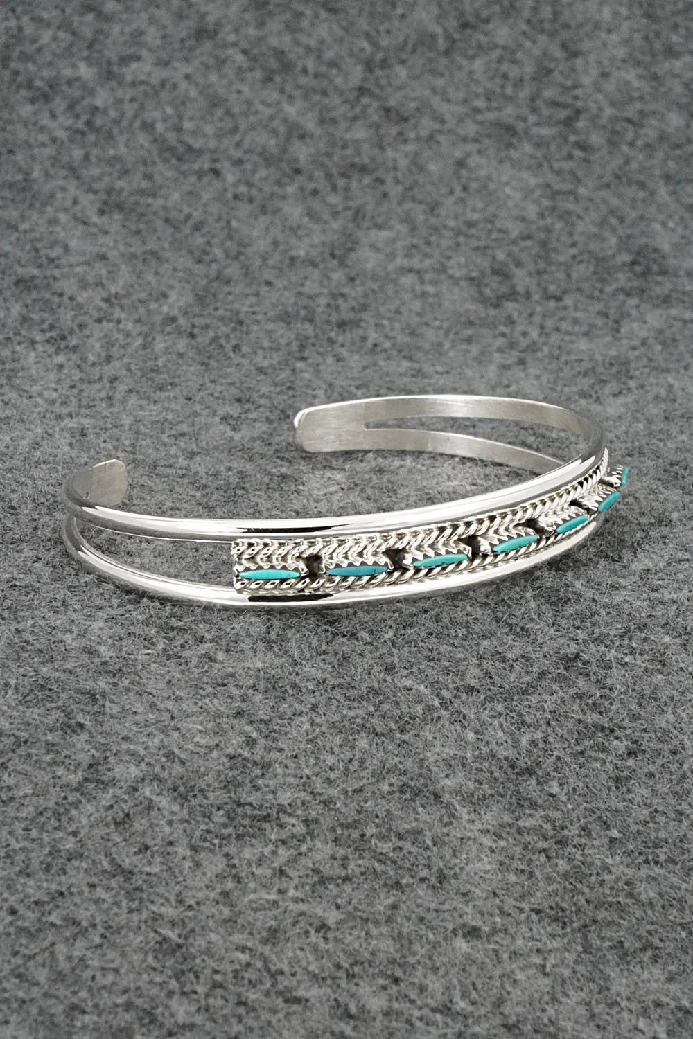 Turquoise & Sterling Silver Bracelet - Roland Francisco