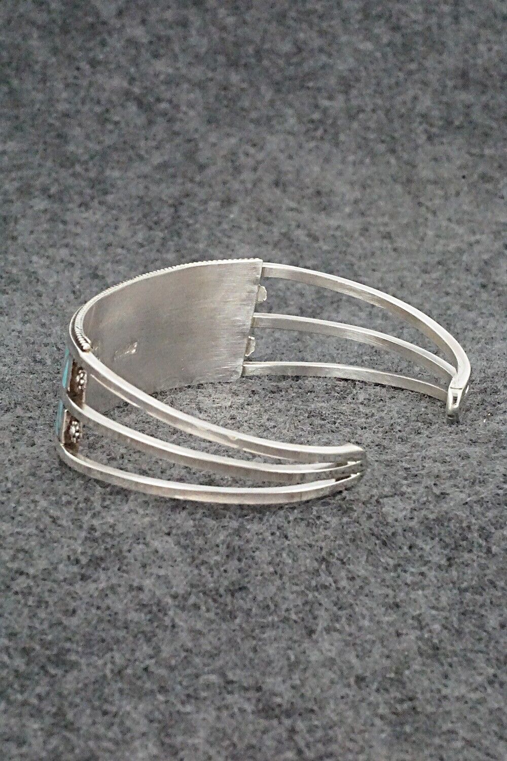 Turquoise & Sterling Silver Inlay Bracelet - Claudine Haloo