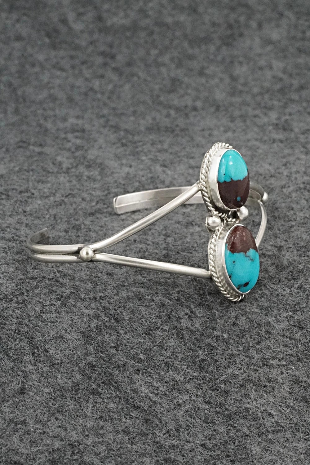 Turquoise & Sterling Silver Bracelet - Eugene Gruber