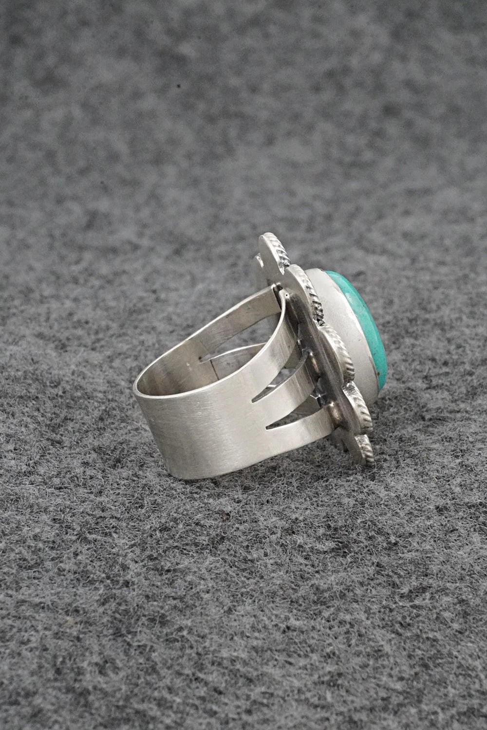 Turquoise & Sterling Silver Ring - Darrin Livingston - Size 7