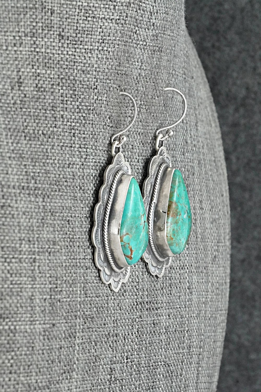 Turquoise & Sterling Silver Earrings - Bobby Johnson