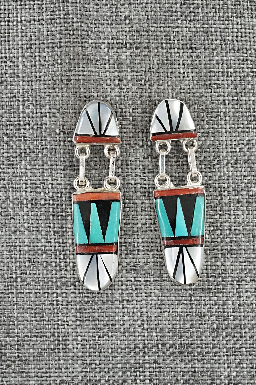 Multi-Stone & Sterling Silver Pendant and Earrings Set - Ola Eriacho