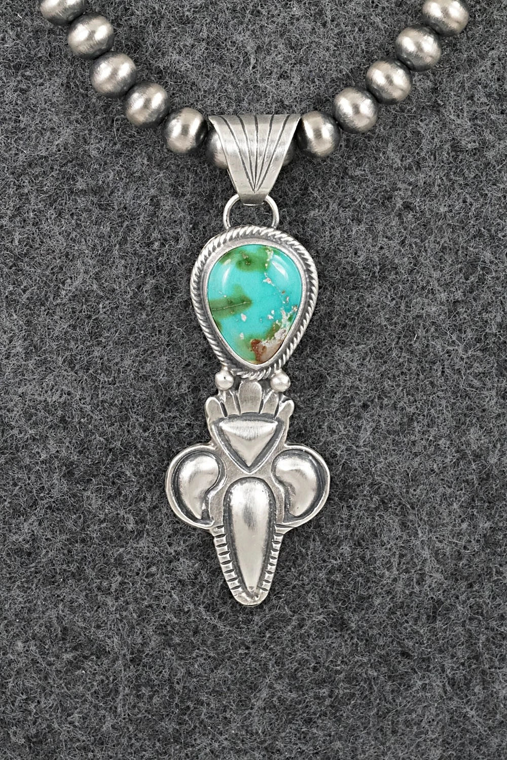 Turquoise & Sterling Silver Necklace - Gary Shorty