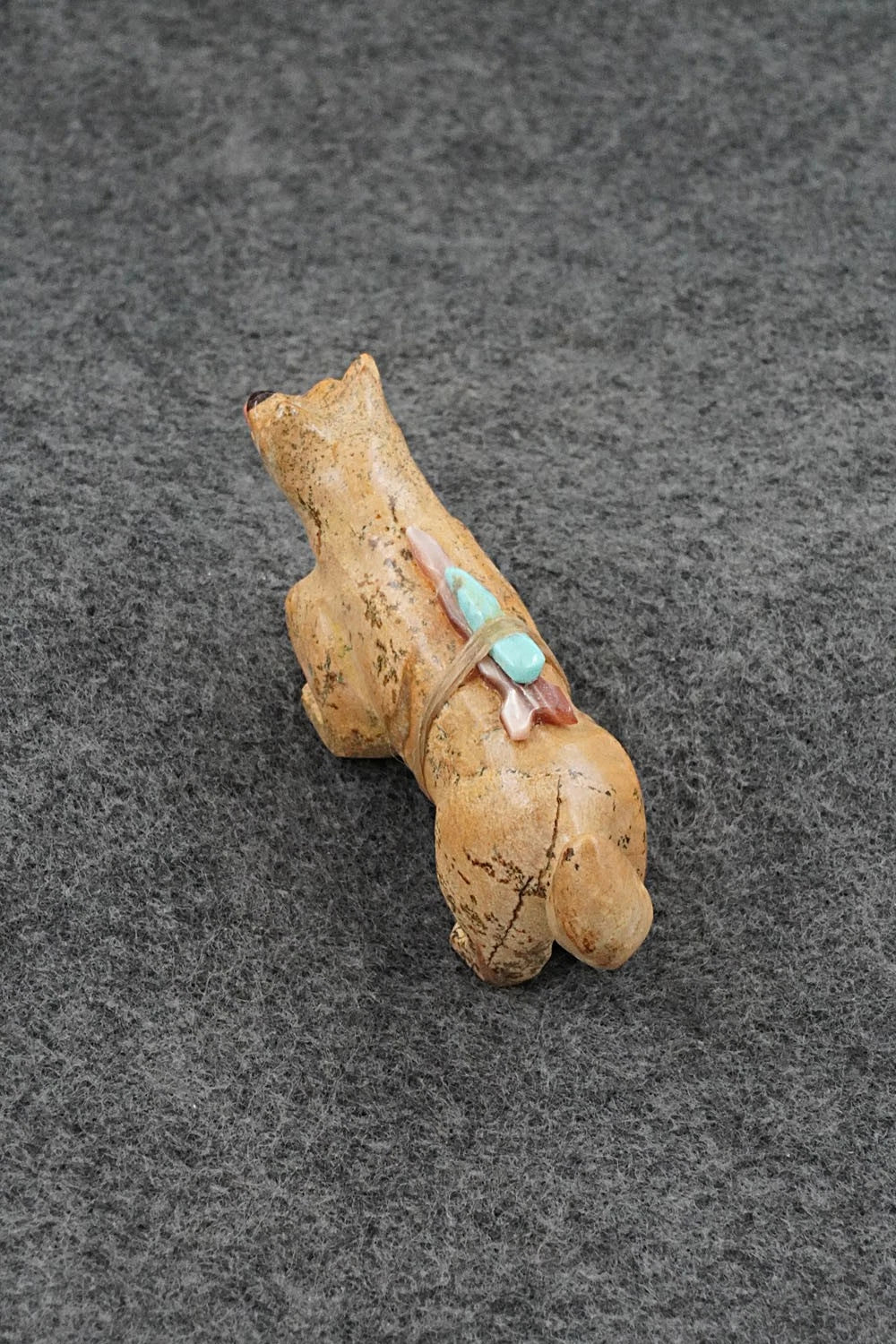 Wolf Zuni Fetish Carving - Freddie Leekya