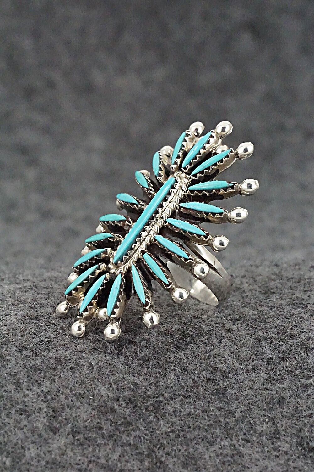 Turquoise & Sterling Silver Bracelet and Ring - Jack Etsate