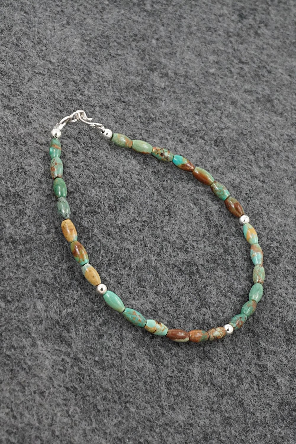 Turquoise & Sterling Silver Bracelet - Doreen Jake