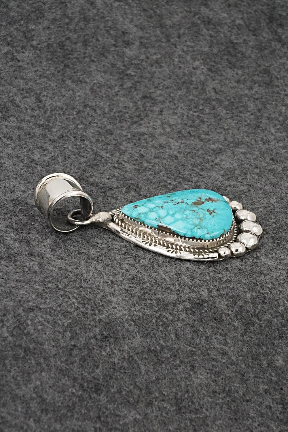 Turquoise and Sterling Silver Pendant - Ray Nez