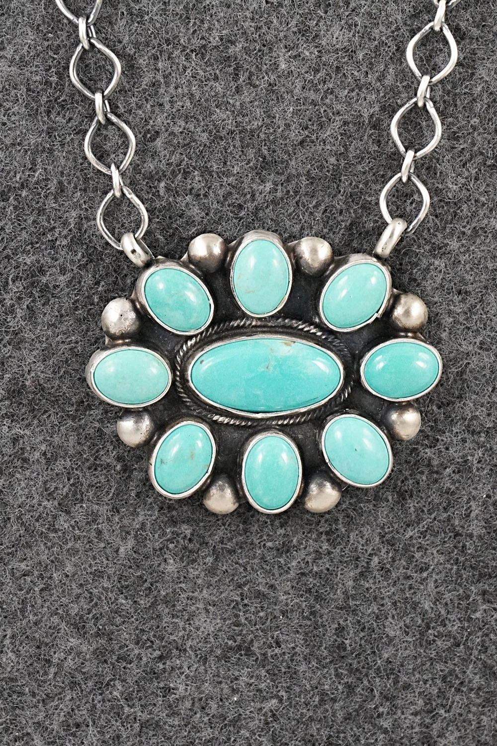 Turquoise & Sterling Silver Necklace - Kathleen Livingston