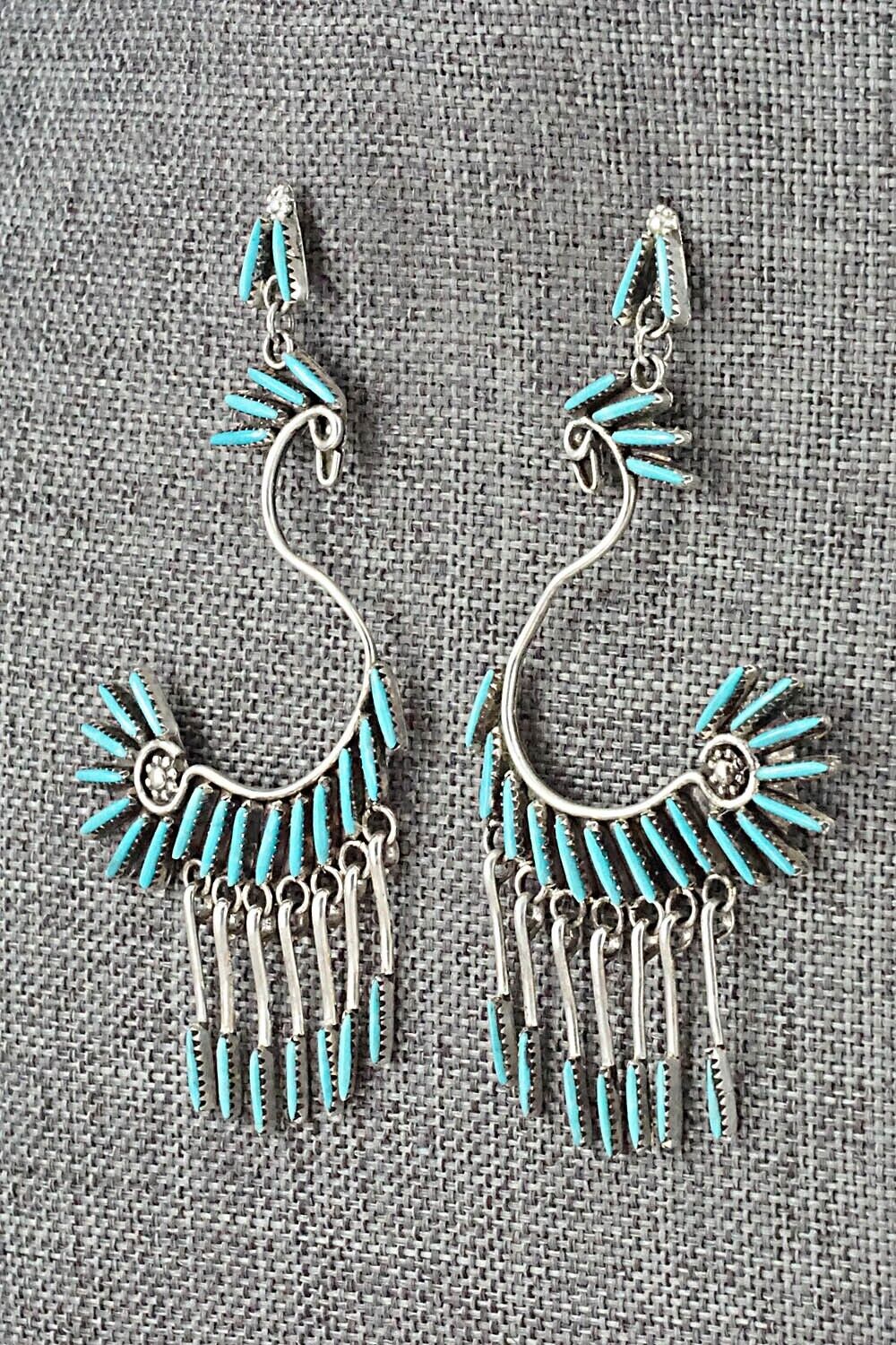Turquoise & Sterling Silver Earrings - Jeannie Lastiyano