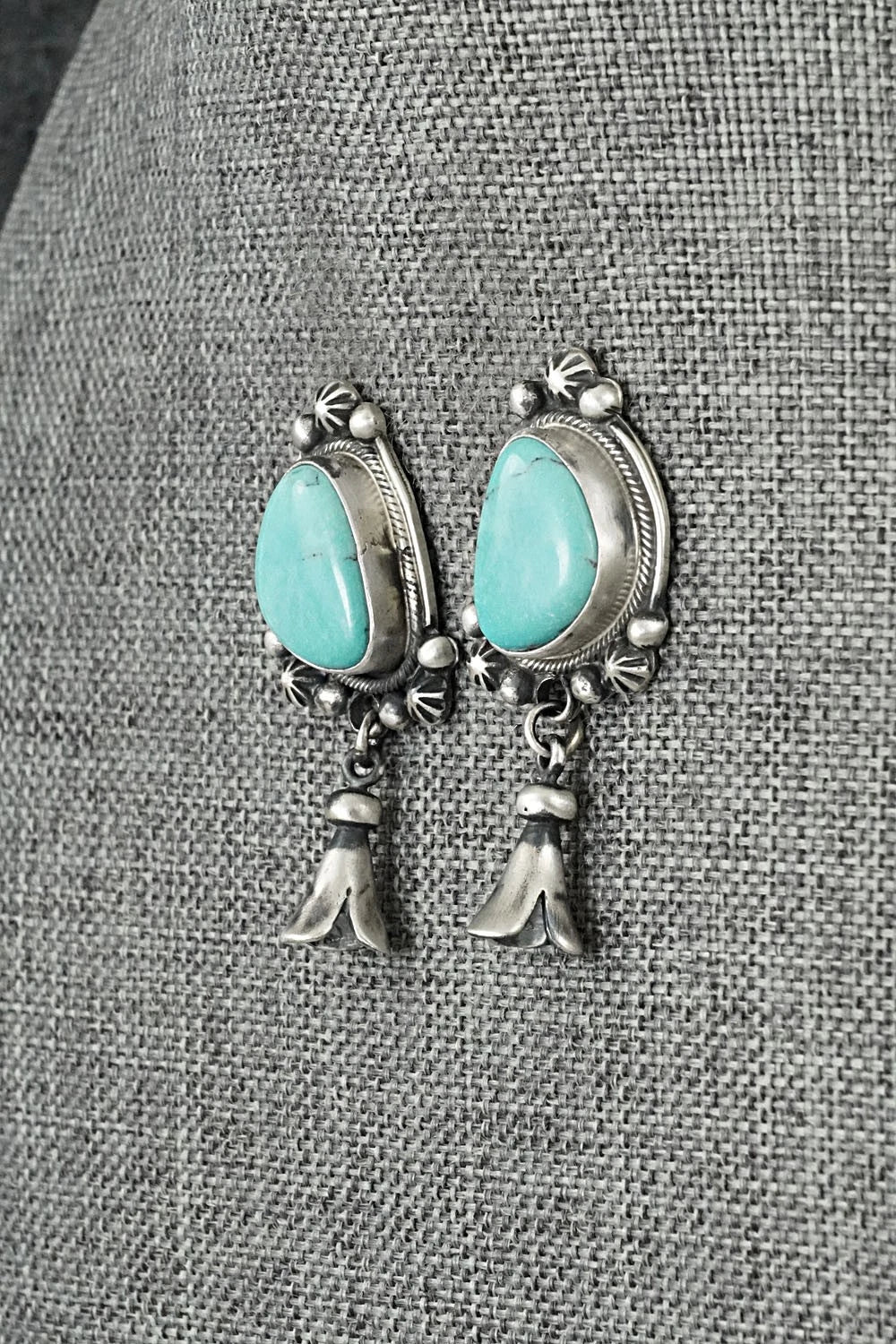 Turquoise & Sterling Silver Earrings - Bobby Johnson