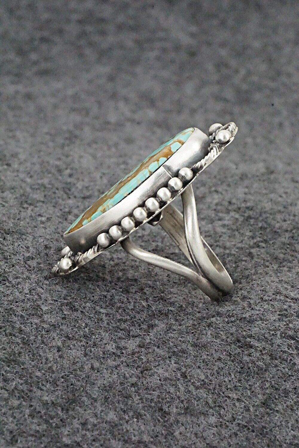 Turquoise & Sterling Silver Ring - Jameson Garcia - Size 7 Adj.