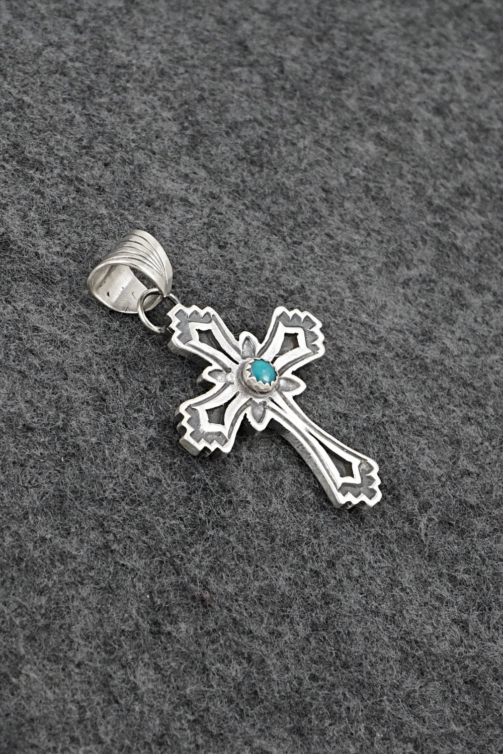 Turquoise & Sterling Silver Pendant - Robertson Martinez