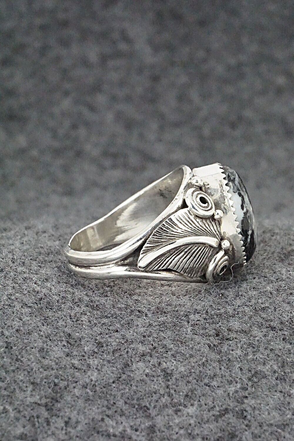 White Buffalo & Sterling Silver Ring - Davey Morgan - Size 11.75