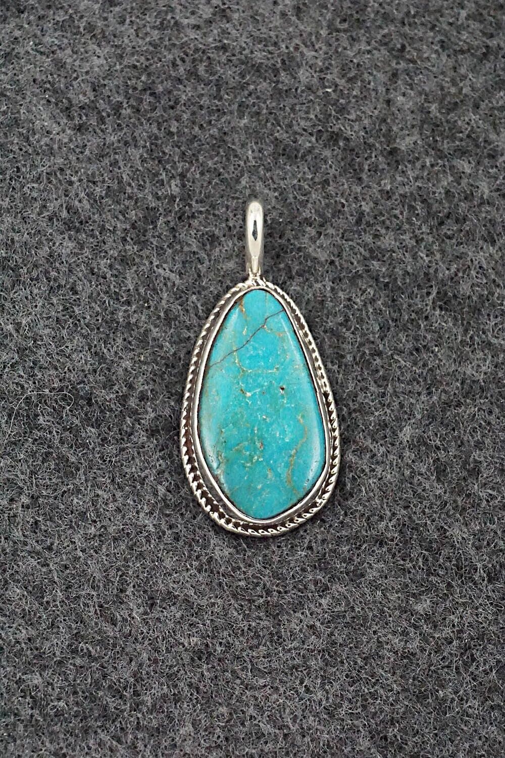 Turquoise & Sterling Silver Pendant - Ernest Hawthorne