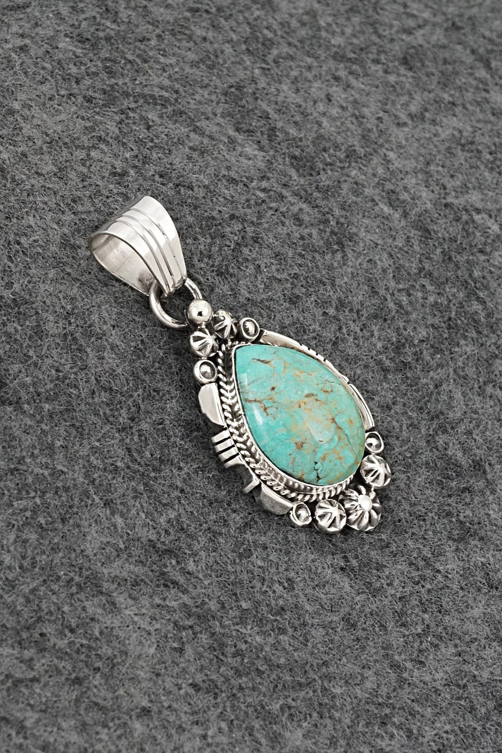 Turquoise & Sterling Silver Pendant - Marita Benally
