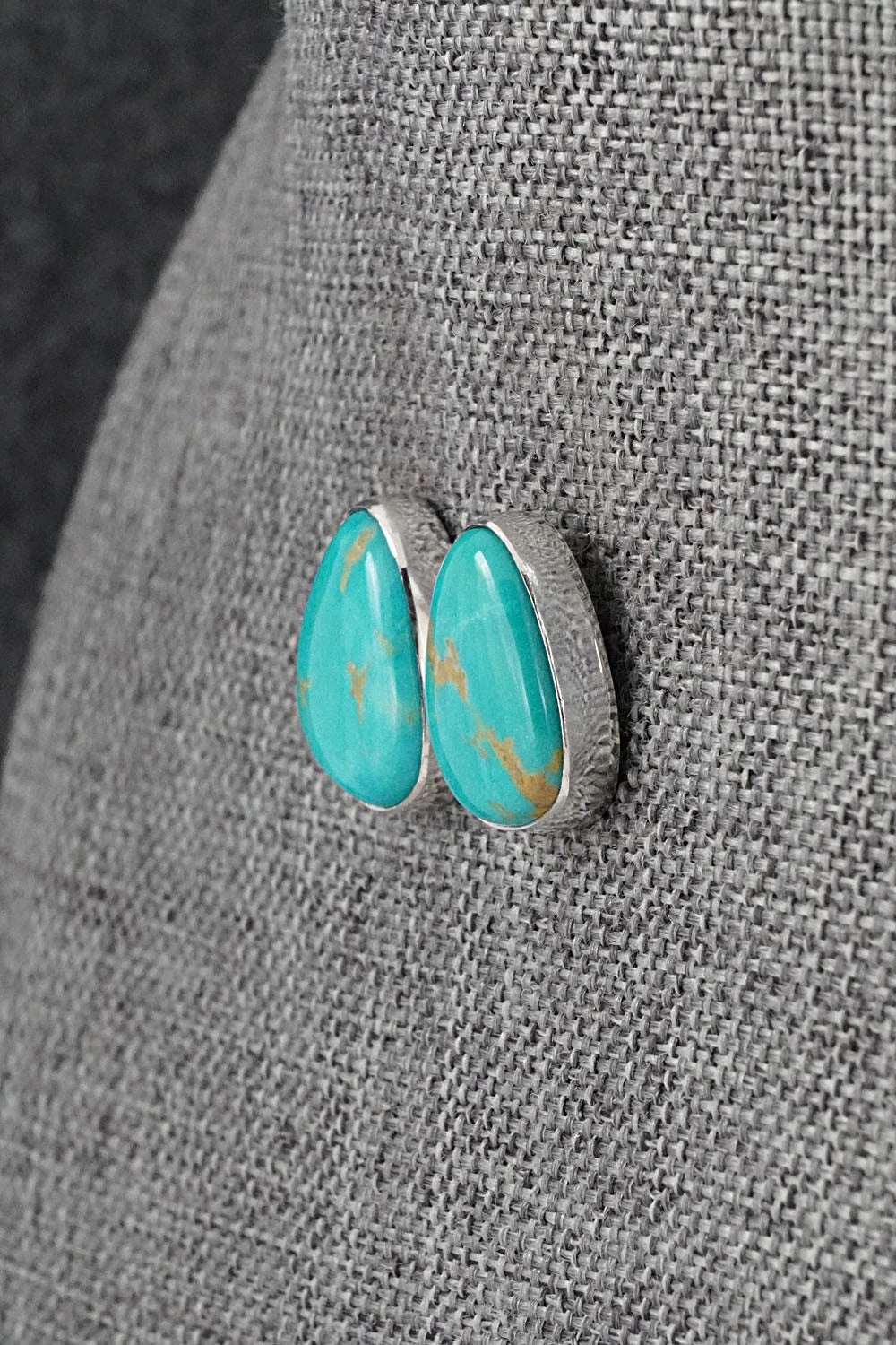 Turquoise & Sterling Silver Earrings - Rosemary Saunders