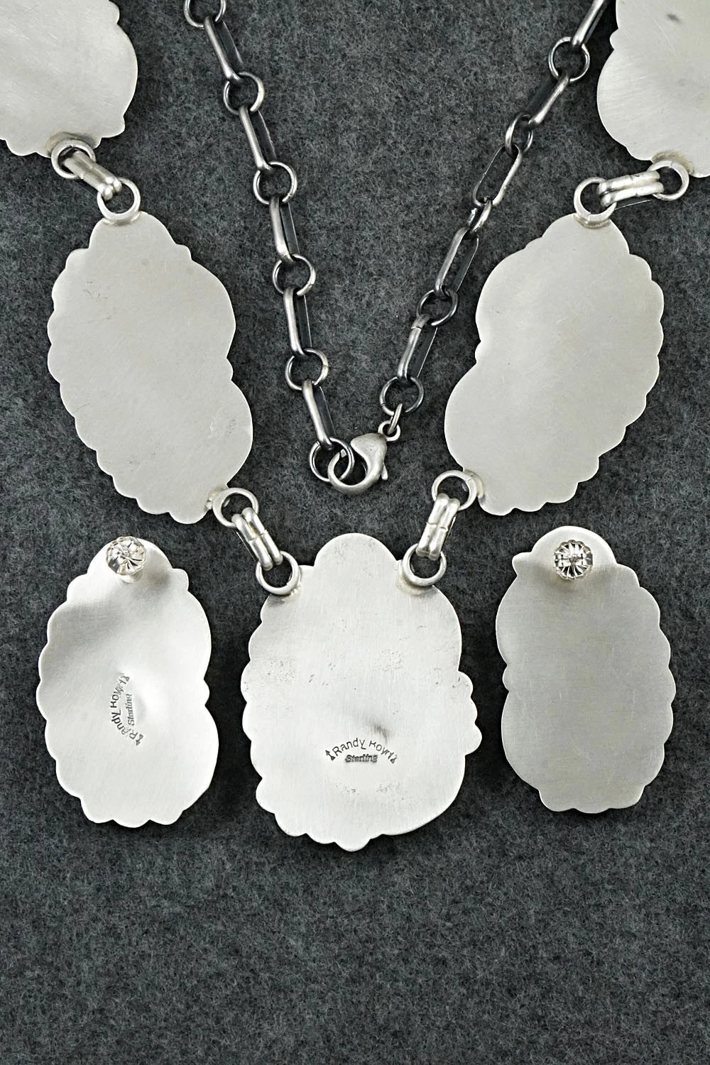 Turquoise & Sterling Silver Necklace and Earrings Set - Randy Boyd