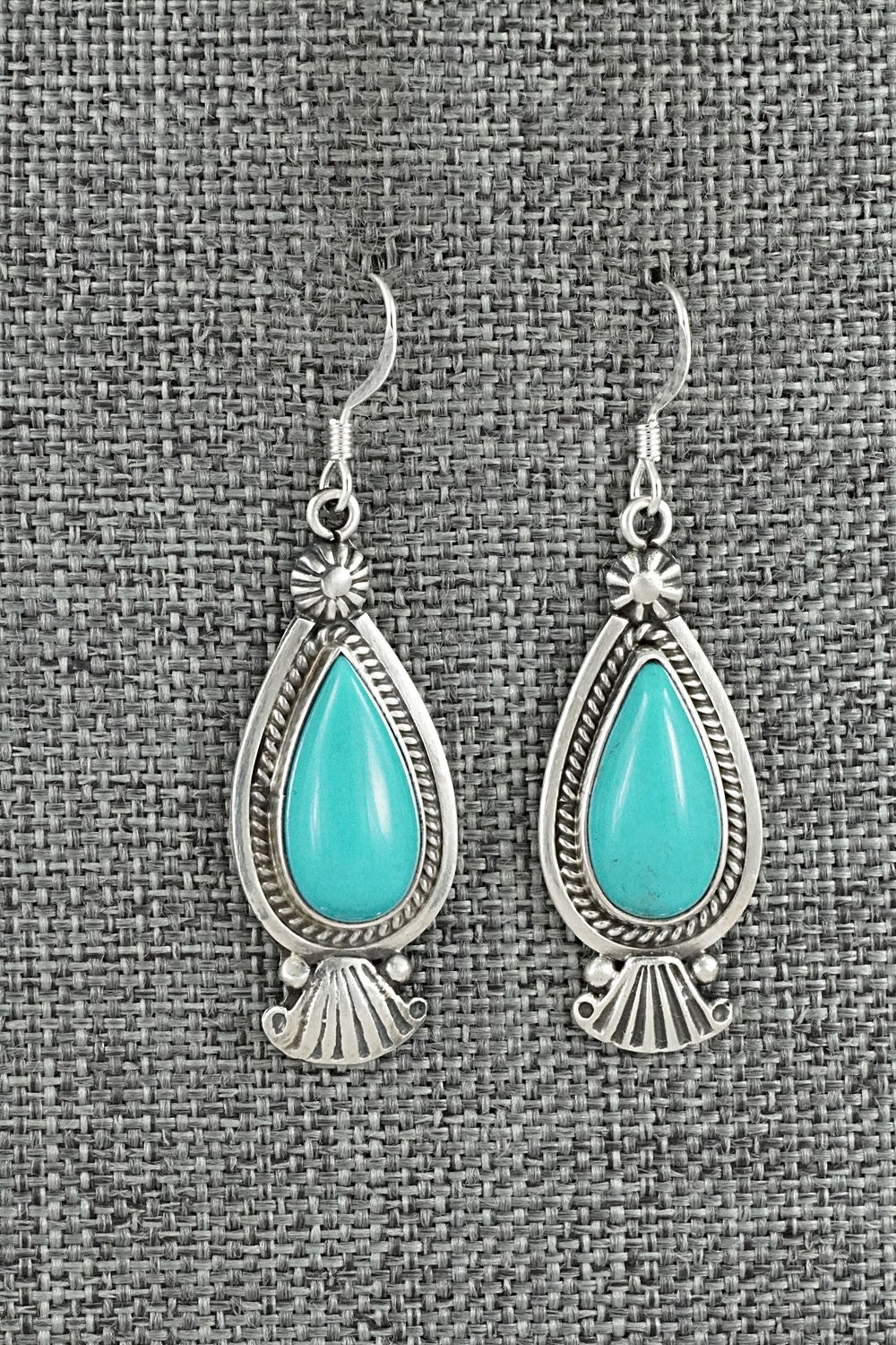 Turquoise & Sterling Silver Earrings - Verley Betone
