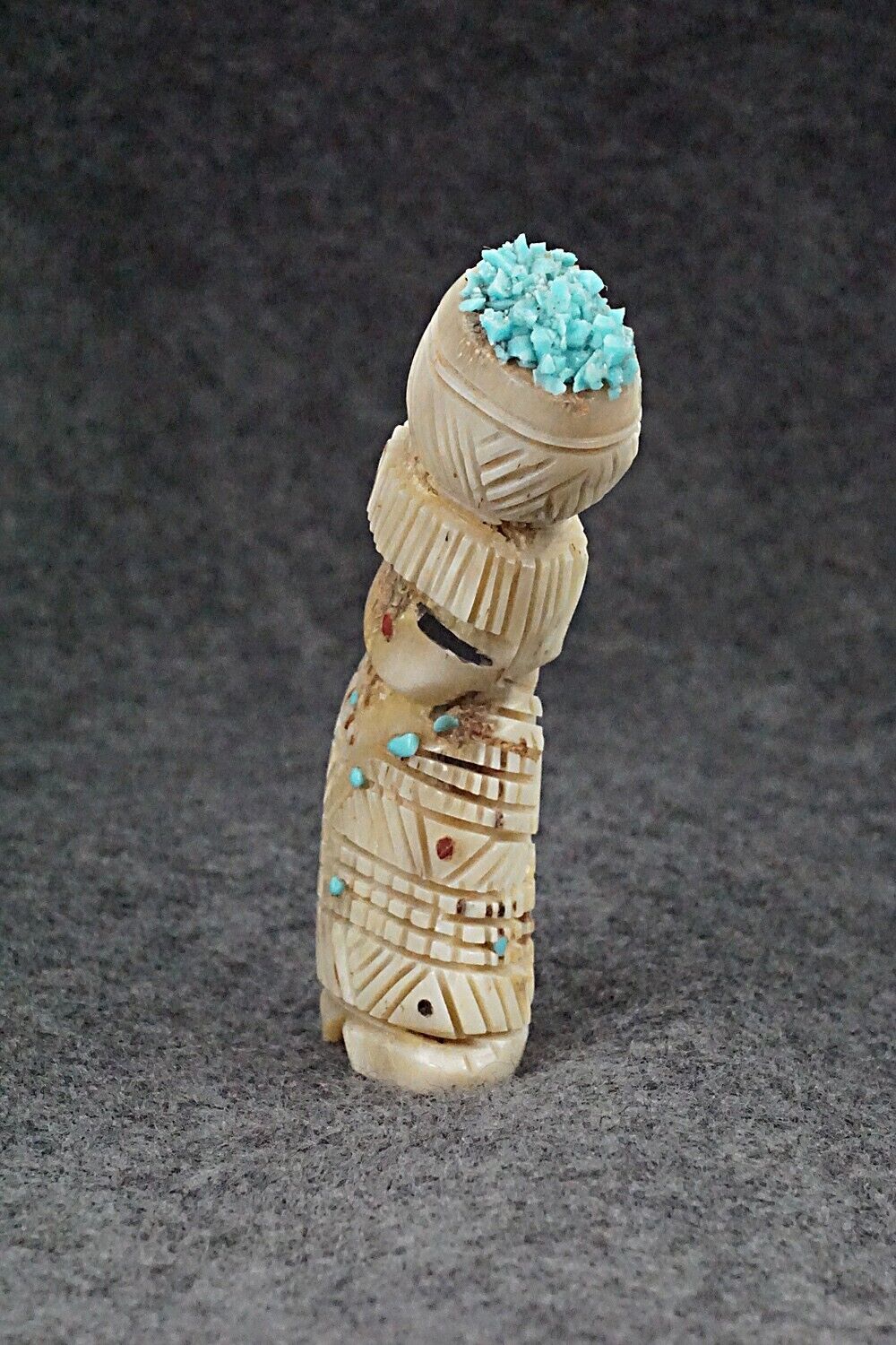 Corn Maiden Zuni Fetish Carving - Carl Etsate