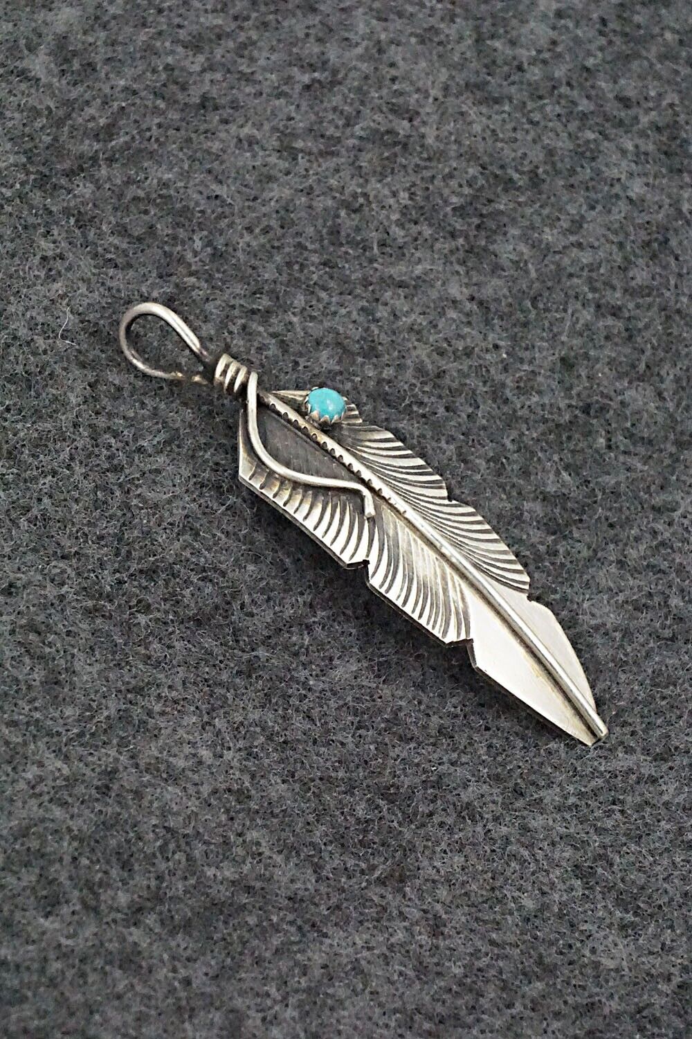 Turquoise & Sterling Silver Pendant - Chris Charley