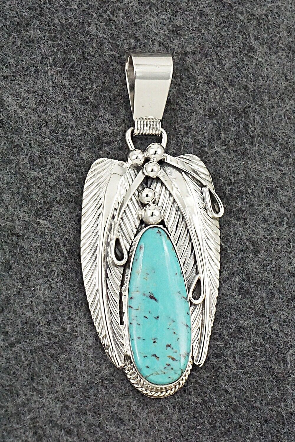 Turquoise & Sterling Silver Pendant - Davey Morgan